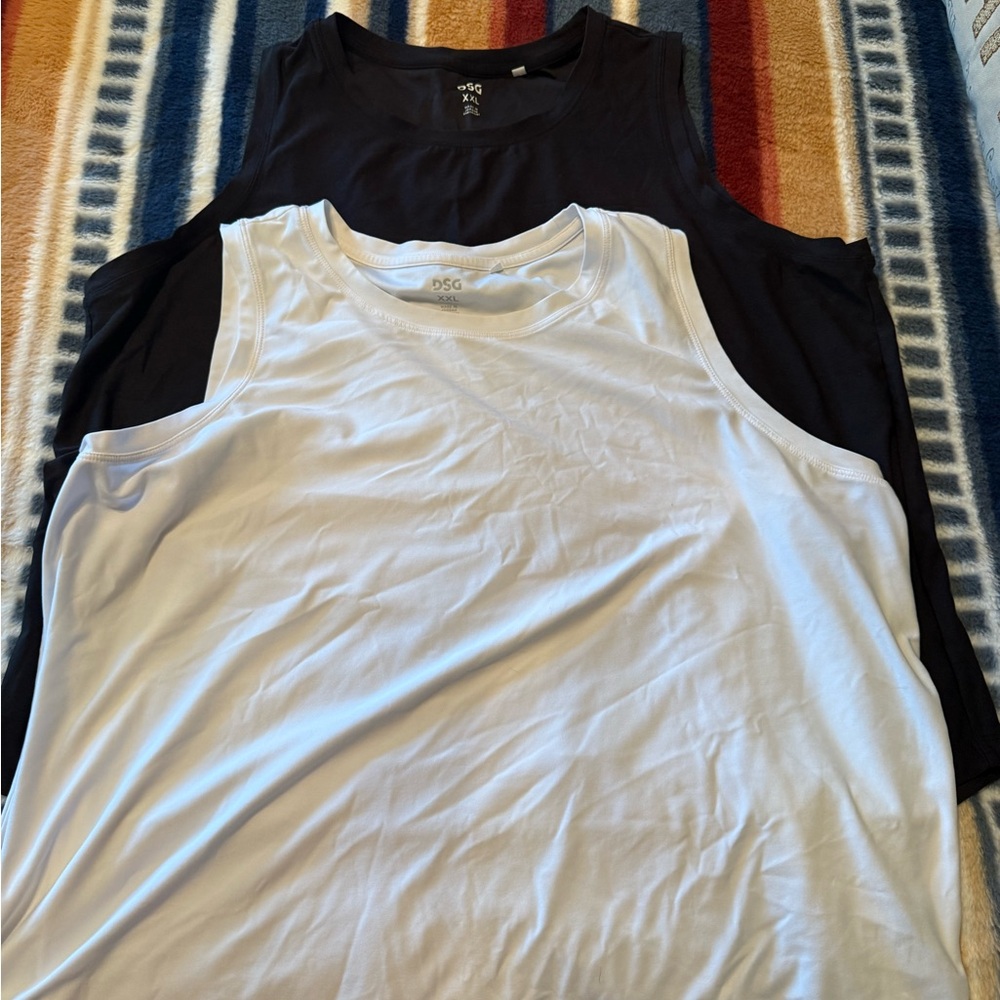 DSG Black and White Sport Tank Tops (women’s)